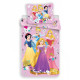 Parure de lit réversible Princesses Disney - modèle Cendrillon, Raiponce, Blanche-Neige et La Belle au bois dormant