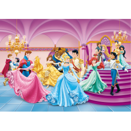 Poster intissé XXL Disney Princes et Princesses Disney dansent au bal 255 cm x 180 cm