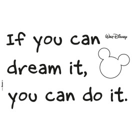 Stickers citation Walt Disney "You Can Do it"