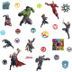 26 Stickers Super Héros Disney Marvel Avengers repositionnables 20 CM X 25 CM