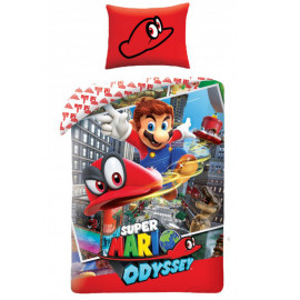 Parure de lit Reversible Super Mario Odyssey Nintendo