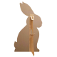 Figurine en carton mandala à colorier Lapin mignon 94 cm