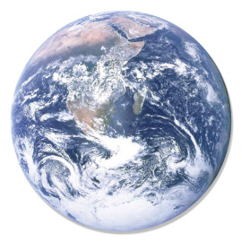 Blason mural en carton Planète Terre et Espace 66 cm
