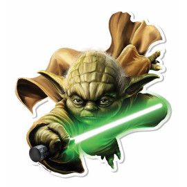 Blason mural en carton Star Wars Yoda 65 cm