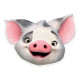 Masque en carton Pua Pig - Disney Vaiana la Légende du bout du monde 27 cm