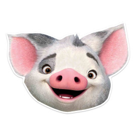 Masque en carton Pua Pig - Disney Vaiana la Légende du bout du monde 27 cm
