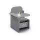 Chaise grise avec bureau et rangement intégré Signature Delta Children