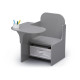 Chaise grise avec bureau et rangement intégré Signature Delta Children