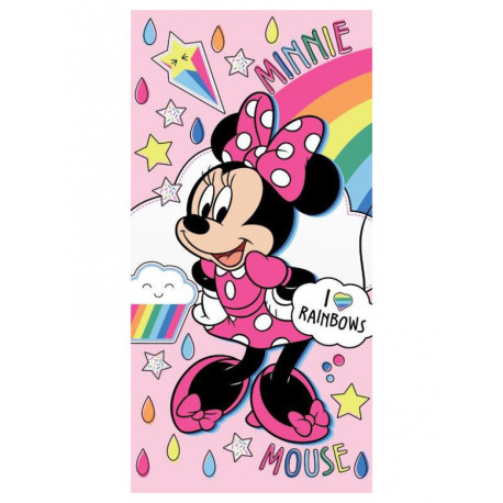 Serviette de bain Minnie Mouse Rainbow Disney