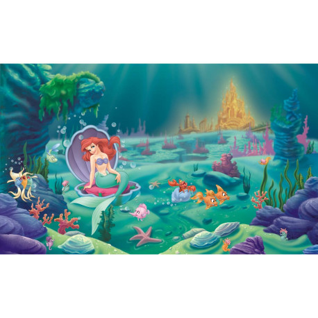 Fresque murale adhésive géante Disney Princesse Ariel la petite sirène - 320 cm, 182,88 cm