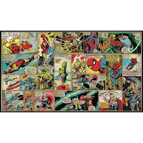 Fresque murale adhésive géante Marvel comics - 26,67cm, 15,24cm