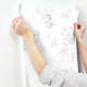 Rouleau de papier peint auto-adhésif - Disney La Reine des Neiges - Anna, Elsa et Olaf - Noir et Blanc - 45,7 cm x 575 cm