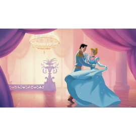 Fresque murale adhésive géante Disney Princesse Cendrillon qui danse avec son prince charmant - 320 cm, 182,88 cm