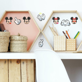 Stickers repositionnables Disney Mickey et Minnie envoient Emoji DISNEY - 7,62 cm x 7,62 cm by 9,14 cm x 9,14 cm