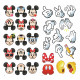 Stickers repositionnables Disney Mickey et Minnie envoient Emoji DISNEY - 7,62 cm x 7,62 cm by 9,14 cm x 9,14 cm