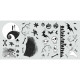 Stickers repositionnables The Nightmare before Christmas Jack and Sally DISNEY - 2,92 cm, 4,52 cm by 44,07 cm, 42,65 cm