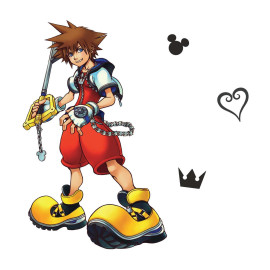 Sticker géant repositionnable Kingdom Hearts Sora DISNEY - 43x92cm