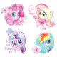 Stickers repositionnables My Little Pony Le Film aquarelle HASBRO - 4,06 cm, 4,57 cm by 42,67 cm, 21,59 cm