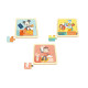 Disney Mickey et ses amis Puzzles 3 en 1 Multicolore - 20x20x1 cm