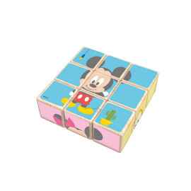 Disney Mickey Mouse Puzzle Blocs en bois Multicolore - 15.5x15.5x6.5 cm