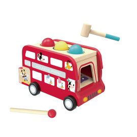 Disney Mickey Mouse Bus impérial musical Xylophone Multicolore - 31x17x17.5 cm