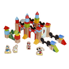 Disney Mickey Mouse Set de 60 blocs en bois Multicolore - 19x19x24 cm