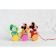 Disney Mickey Mouse jouet à tirer en bois Multicolore - 25.5x6x16.5 cm