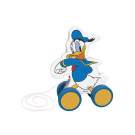 Disney Donald Duck jouet à tirer en bois Multicolore - 12.5x6x16.5 cm