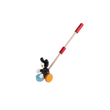 Disney Mickey Mouse jouet à pousser en bois Multicolore - 15x7.3x56 cm