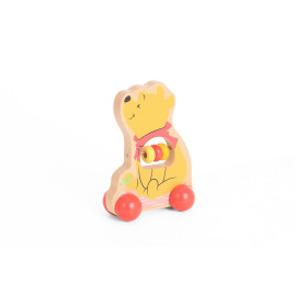 Disney Winnie L'Ourson jouet à rouler en bois Multicolore - 9,4 x 5 x 12 cm