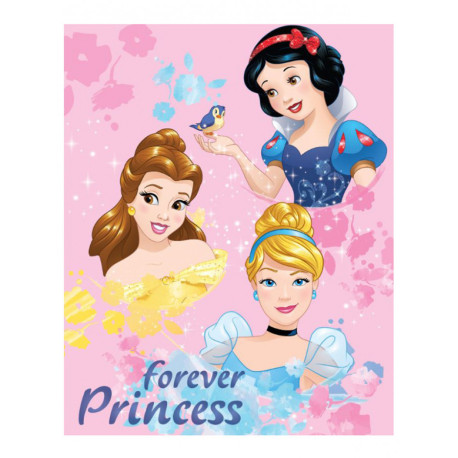 Plaid polaire 3 Princesses Disney