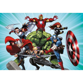 Poster intissé - Disney Marvel -les avengers en action - 160 cm x 110 cm