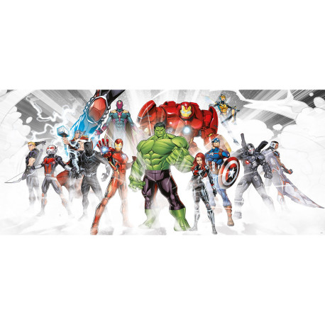 Poster géant - intissé Disney Marvel Avengers – prêt à combattre 202 cm x 90 cm