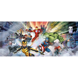 Poster géant - intissé Disney Marvel Avengers au combat- 202 cm x 90 cm