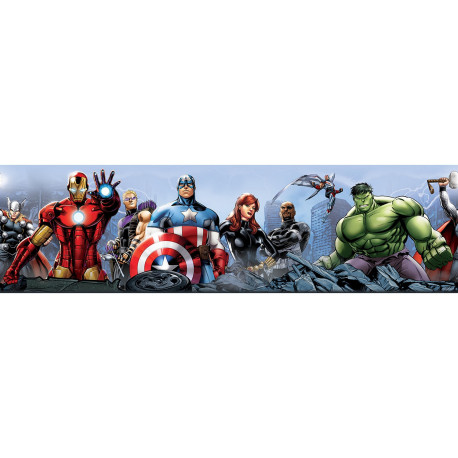 Frise auto-adhésive Disney Avengers 9 personnages Marvel 10CM X 5M