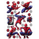 Stickers Marvel 7 Spiderman et 13 motifs déco - Planche de 42.5 CM x 65 CM