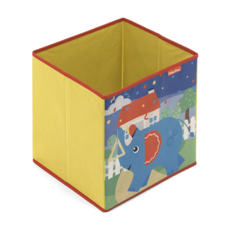 Cube Conteneur Pliable Textile Eléphant qui joue du triangle 31x31x31cm