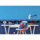 Coussin - Disney Marvel Spiderman accroupi - sur une chaise avec frise spiderman