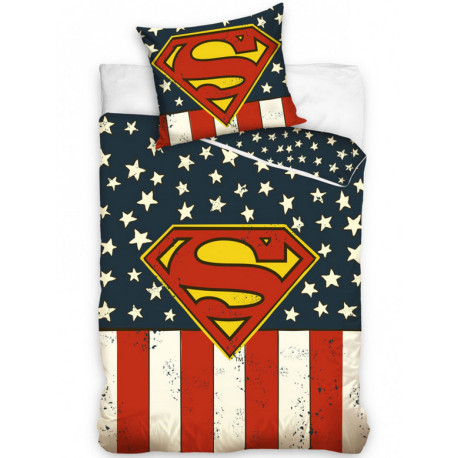 Parure de lit réversible Dc Comics - Superman USA - 140 cm x 200 cm
