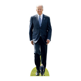 Figurine en carton Président Américain Joe Biden souriant - Hauteur 183 cm