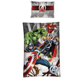 Parure de lit simple Avengers Prêt a combattre - 140 cm x 200 cm