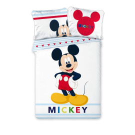 Parure de lit simple- Mickey debout - 140 cm x 200 cm