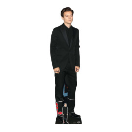 Figurine en carton Harry Styles costume noir 183 cm