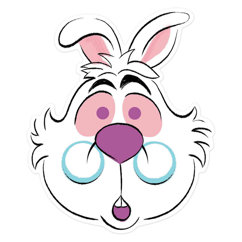Masque en carton - Disney Alice au pays des merveilles - Le lapin blanc 27  cm