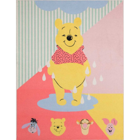 Tapis Winnie l'Ourson Disney avec les tetes de ses amis - 95 x 125 cm