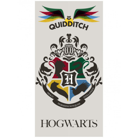 Serviette de bain Harry Potter Quidditch Poudlard - 140 cm x 70 cm