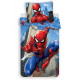 Parure de lit simple simple - Spiderman qui vole Marvel - 140 cm x 200 cm