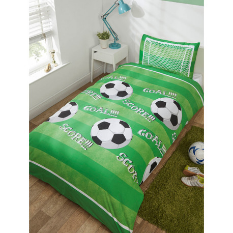 Parure de lit simple Football pour lit 135 cm x 200 cm