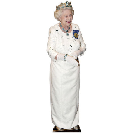 Figurine en carton Reine Elisabeth portant la Couronne 172 cm