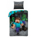 Parure de lit simple - Minecraft Zombie et araignée - 140 cm x 200 cm